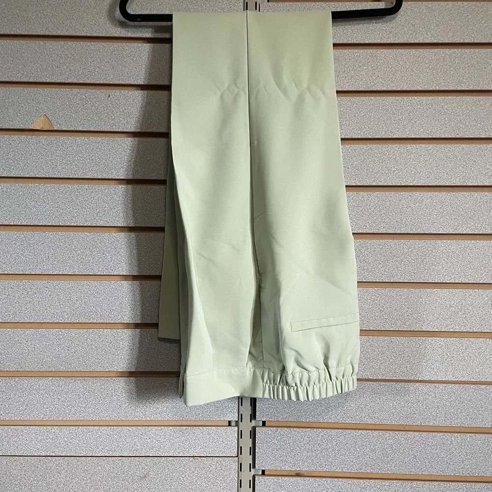 Love‎ Tree M Light Green Lightweight Dress Pants Pockets Elastic Waist Boutique - Picture 9 of 9